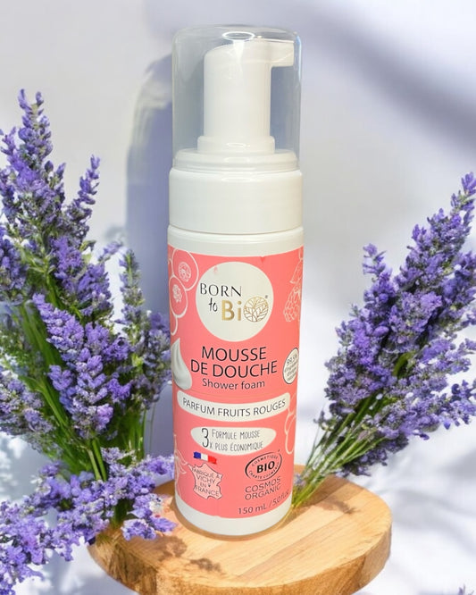 Mousse de douche Fruits rouges - Certifiée Bio